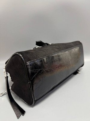 Сумка женская черная натуральная замша