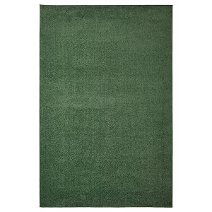 СПОРУП Ковер, короткий ворс, темно-зеленый, 200x300 см