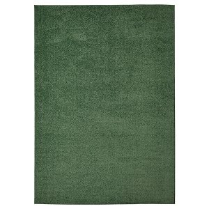 СПОРУП Ковер, короткий ворс, темно-зеленый, 170x240 см