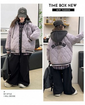 Бомбер для девочки, утепленный