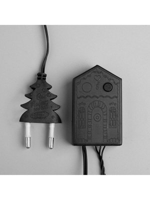 Гирлянда «Нить» 5 м с насадками «Шарики жёлтые», IP20, тёмная нить, 30 LED, свечение жёлтое, 8 режимов, 220 В