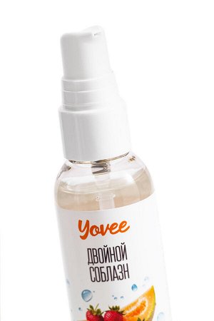Съедобная гель-смазка Yovee «Двойной соблазн» с Д-Пантенолом, со вкусом клубники и дыни, 50 мл