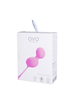 Вагинальные шарики OVO L3-6, силикон, розовый, 16,5 см