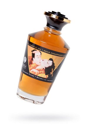 Масло массажное для тела Shunga «Карамельные поцелуи» (Caramel Kisses), разогревающее, 100 мл.
