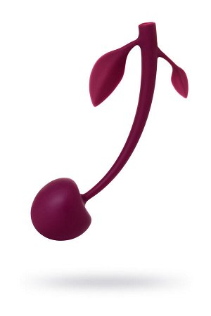 Вагинальный шарик JOS CHERRY, силикон, бордовый, 14,5 см