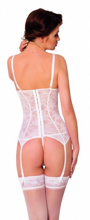 Корсет c пажами и стринги SoftLine Collection Karen, белый, S