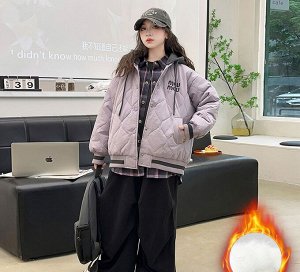 Бомбер для девочки, утепленный