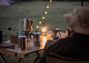 Retro Lamp. Многофункциональный кемпинговый фонарь. Аккумуляторная Ретро лампа водостойкая на 60 часов работы без подзарядки! Цвет черный