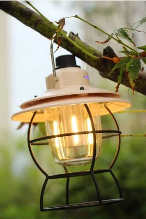 Retro Lamp. Многофункциональный кемпинговый фонарь. Аккумуляторная Ретро лампа водостойкая на 60 часов работы без подзарядки! Цвет черный
