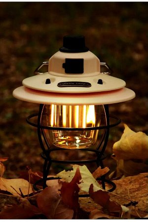 Retro Lamp. Многофункциональный кемпинговый фонарь. Аккумуляторная Ретро лампа водостойкая на 60 часов работы без подзарядки! Цвет черный