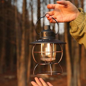 Retro Lamp. Многофункциональный кемпинговый фонарь. Аккумуляторная Ретро лампа водостойкая на 60 часов работы без подзарядки! Цвет черный