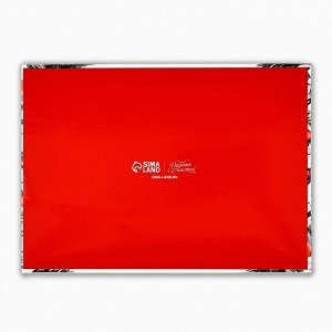 Коробка под 6 конфет новогодняя с ячейками «Снегири», 10*14.5*3 см