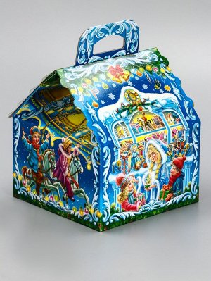 Подарочная новогодняя коробка «Карнавал», для сладких подарков, 16x16x22 см