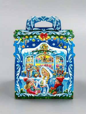 Подарочная новогодняя коробка «Карнавал», для сладких подарков, 16x16x22 см