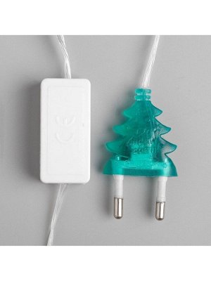 Гирлянда «Нить» 5 м с насадками «Мини фонарик», IP20, прозрачная нить, 20 LED, свечение мульти (RG/RB), мигание, 220 В