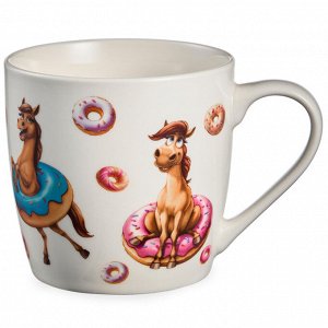 Lefard Ponycake — фарфоровый набор: кружка 360 мл и салатник 500 мл с пони и пончиками