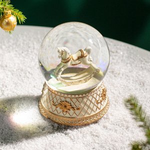 Музыкальная статуэтка‑снежный шар из полистоуна, 10×10×14 см
