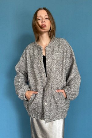 Жакет. Цвет: Серый меланж