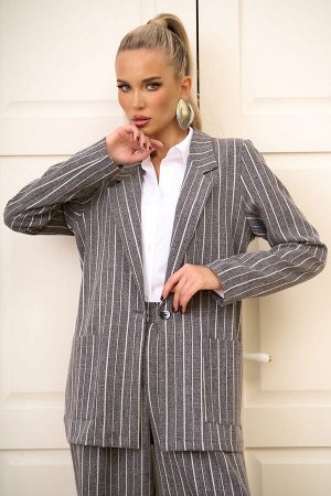 Пиджак Грей (серый/полоска)