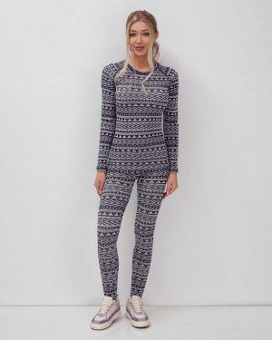Комплект женского термобелья фиолетового цвета 2520F