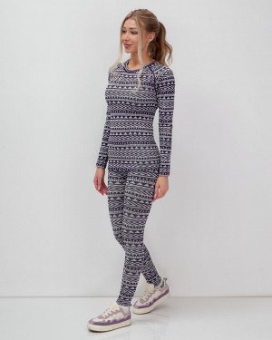 Комплект женского термобелья фиолетового цвета 2520F
