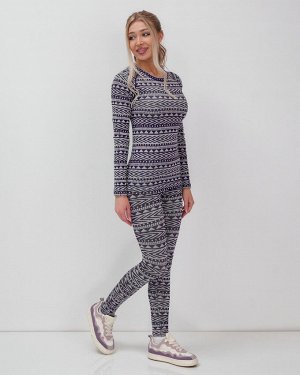 Комплект женского термобелья фиолетового цвета 2520F