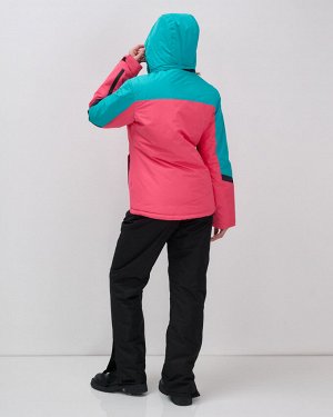 Горнолыжный костюм женский зимний розового цвета 02392R