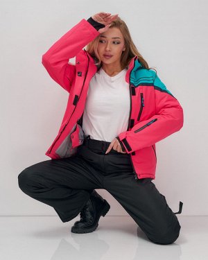 Горнолыжный костюм женский зимний розового цвета 02390R