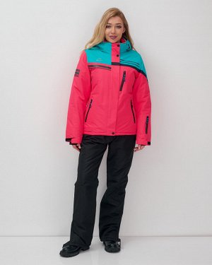 Горнолыжный костюм женский зимний розового цвета 02390R