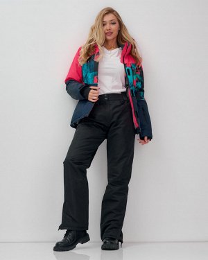Горнолыжный костюм женский зимний розового цвета 02395R
