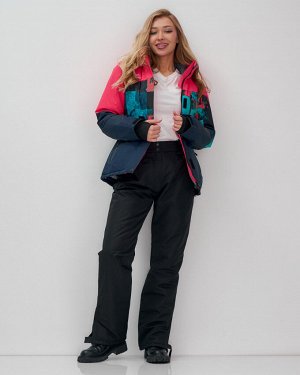 Горнолыжный костюм женский зимний розового цвета 02395R