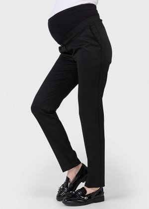 Классические брюки (штаны) для беременных с вставкой на живот "Фелиция"; черный