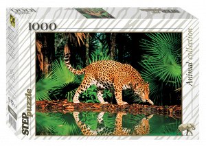 Мозаика "puzzle" 1000 "Леопард у воды"
