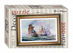 Мозаика "puzzle" 1000 + рамка "Морской бой" (Пластиковый пазл)