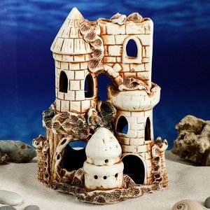 Декорация для аквариума "Крепость с тремя башнями", 11 х 19 х 24 см