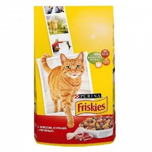 Сухой корм FRISKIES для кошек, мясо/печень/курица, 10 кг