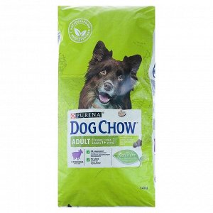 Сухой корм DOG CHOW для собак, ягненок, 14 кг