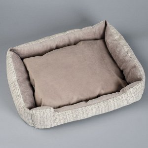 Лежанка-диван с двусторонней подушкой   53 х 42 х 11 см МИКС ЦВЕТОВ