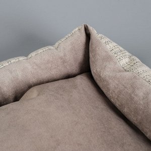 Лежанка-диван с двусторонней подушкой   53 X 42 X 11 см, микс цветов