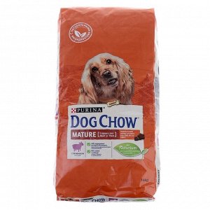 Сухой корм DOG CHOW MATURE для собак старше 5 лет, ягненок, 14 кг