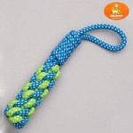Игрушка канатная плетеная с ручкой, 120 г, до 31 см, микс цветов
