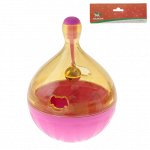 Игрушка-неваляшка под лакомства (размер лакомств до 1,2 см), 9,5 х 13,5 см, микс цветов
