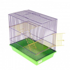 Клетка для грызунов 3-эт с металлическими полками и лесенками, 36 х 24 х 38 см микс цветов