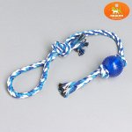 Игрушка-дразнилка для собак с мячиком, 95 г, до 54 см, микс цветов