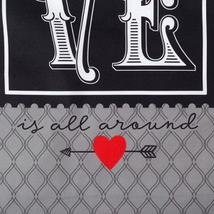 Полотенце «Этель» Love is all around, 40x67 см, 100% хлопок, саржа 190 г/м²