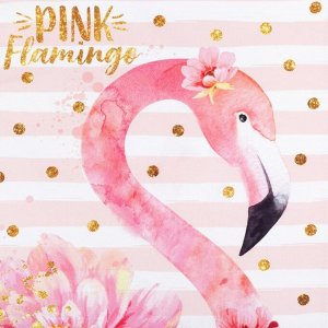 Полотенце "Этель" Pink flamingo 40х67 см, 100% хл, саржа 190 гр/м2