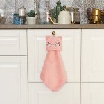 КуХонное полотенце Доляна &quot;Кошка&quot;, р-р. 30Х30 см, микрофибра
