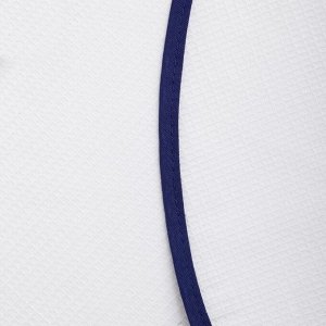 Полотенце круглое белое с синей. окантовкой, 100% хлопок, 160 г/м2, вафельное полотно
