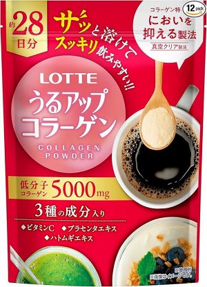 LOTTE Uru-up Collagen Powder - порошковый коллаген для красоты и упругости кожи