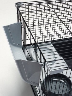 Клетка для шиншилл «Пижон» №11, складная, 80x50x46 см, серая